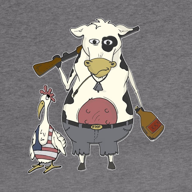 Cow and Chicken do 'merica! by moose_cooletti